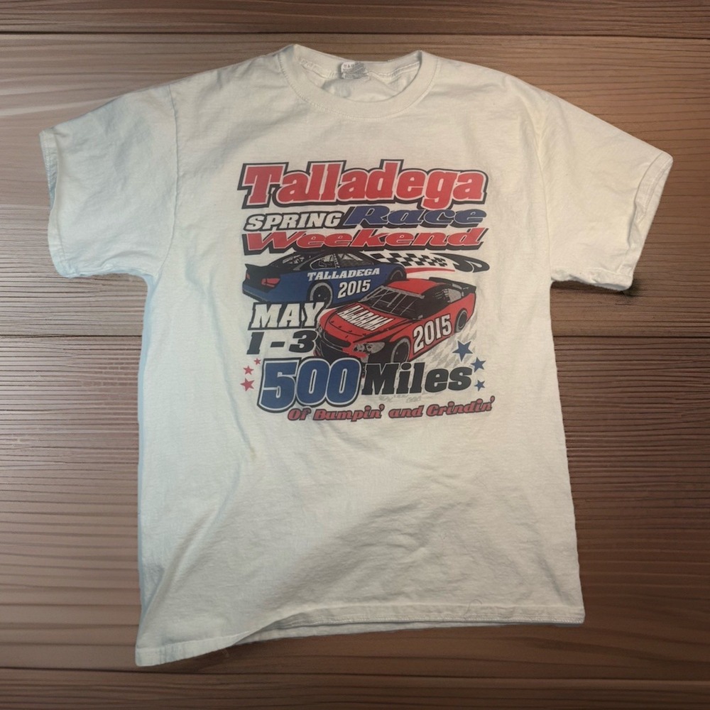 Talladega NASCAR T Shirt 2015 Spring Race Weekend 500 Miles Racing Tee M Thunder